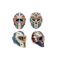 Hockey Goalie Mask Flat