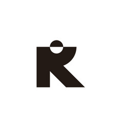 Letter R Or K Geometric Symbol Simple Logo