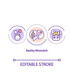 Reality Mismatch Concept Icon