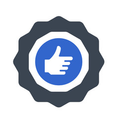 Thumb Up Badge Icon