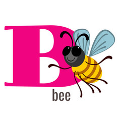 B For Bee Letter Card English Alphabet Symbol