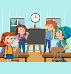 Classroom Scene With Student Kids