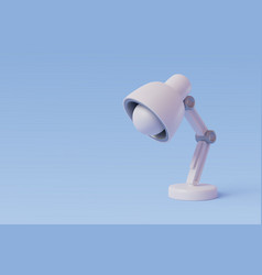 3d Of White Desk Lamp On Blue