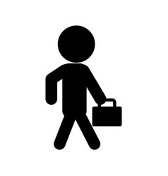 A Person Walking With Briefcase