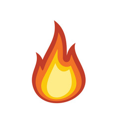 Fire Flame Torch Icon Flat Style