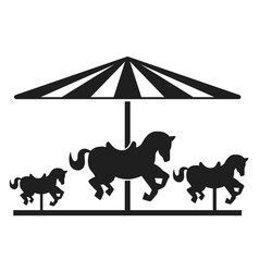 Merry-go-round Icon Black Horse Carnival Ride