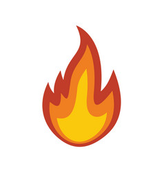 Fire Flame Energy Icon Flat Style