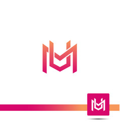 Letter Mu Mu Modern Logo Design Concept