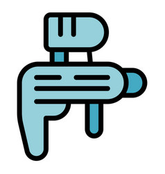 Action Gun Icon Flat