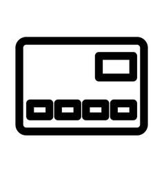 Credit Card Icon Line Isolated On White