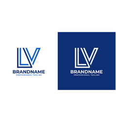 Letter Lv Line Monogram Logo Suitable