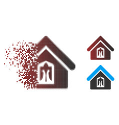 Moving Pixel Halftone Home Icon