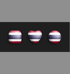 Thailand Official National Flag 3d Glossy Icons