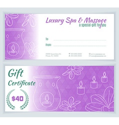 Spa Massage Gift Certificate Template