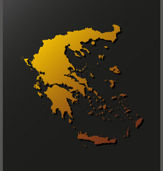 Map Greece Gold Material Europe Country