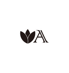 Letter A Flower Lines Geometric Symbol Simple Logo