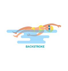 Backstroke Swimmer On Back