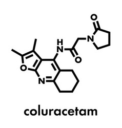 Coluracetam Nootropic Drug Molecule Skeletal