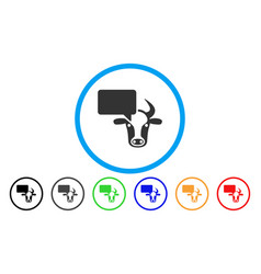 Cow Opinion Rounded Icon