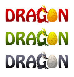 Dragon Text Chinese And Egg