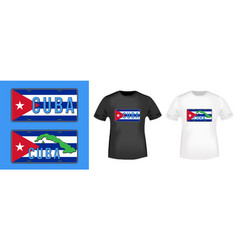 Cuba Car Number Plate Stamp And T Shirt Mockup