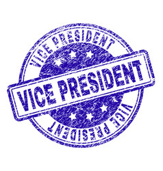 Grunge Textured Vice President Stamp Seal