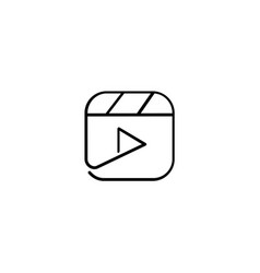 Reels Line Style Icon Design