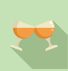 Wine Cheers Icon Flat Friend Toast