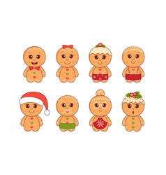 Cute Merry Christmas Gingerbread Men