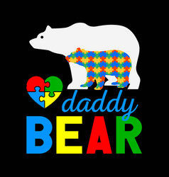 Daddy Bear Autism Puzzle Baby Autistic Kids