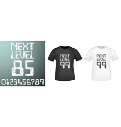 Next Level Numbers Stamp And T Shirt Mockup