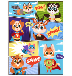 Comic Super Animals Comics Storyboard With Funny