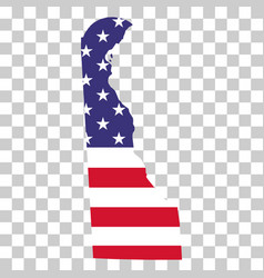 Delaware Map Shape United States Of America Flat