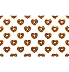 Heart Shaped Donut Seamless Pattern Sweet