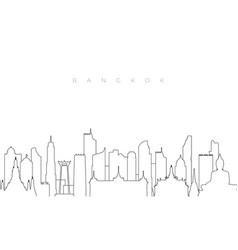 Outline Bangkok Skyline Trendy Template