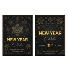 Set Of New Year Celebration Flyers