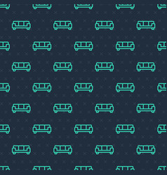 Green Line Sofa Icon Isolated Seamless Pattern