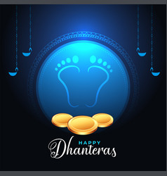 Happy Dhanteras Religious Background With Goddess