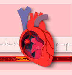 Heart Attack Paper Cut Cardiology Disease