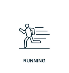 Running Icon Monochrome Simple Fitness Icon