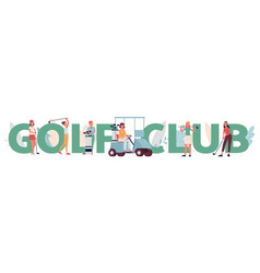 Golf Club Banner Template With Women Players