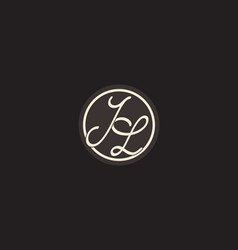 Initial Letter Jl Monogram Logo With Simple