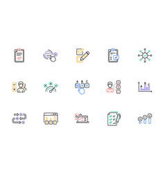 Survey Or Report Line Icons Opinion Customer