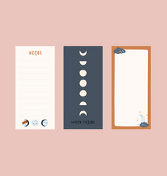 Notebook Design With Moon And Moon Phases