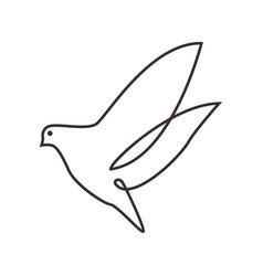 Pigeon Lines Art Icon Logo