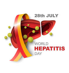 World Hepatitis Day 3d Paper Cut