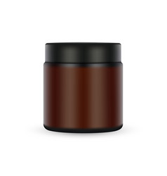 Amber Cosmetic Jar Mockup Isolated