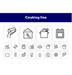 Cooking Line Icons