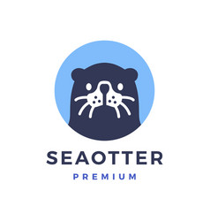 Sea Otter Logo Round Mascot Cartoon Icon