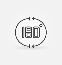 180 Degrees Angle Outline Concept Icon